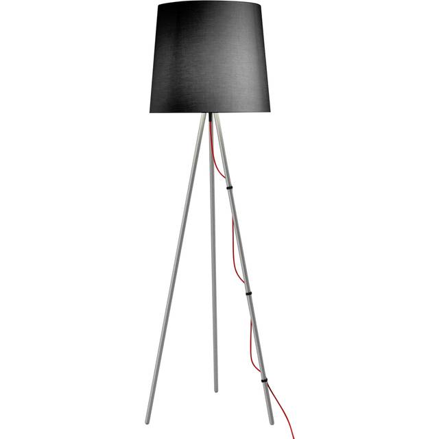 Martinelli Luce - Eva Floor Lamp Aluminium Structure - schwarz/H x Ø 173x50cm/Gestell Aluminium satin - black (173.0 x &#8960;50.0cm)