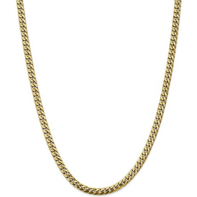 Quality Gold DCU160-18 14K Yellow Gold 5 mm Solid Miami 18 in. Cuban Chain