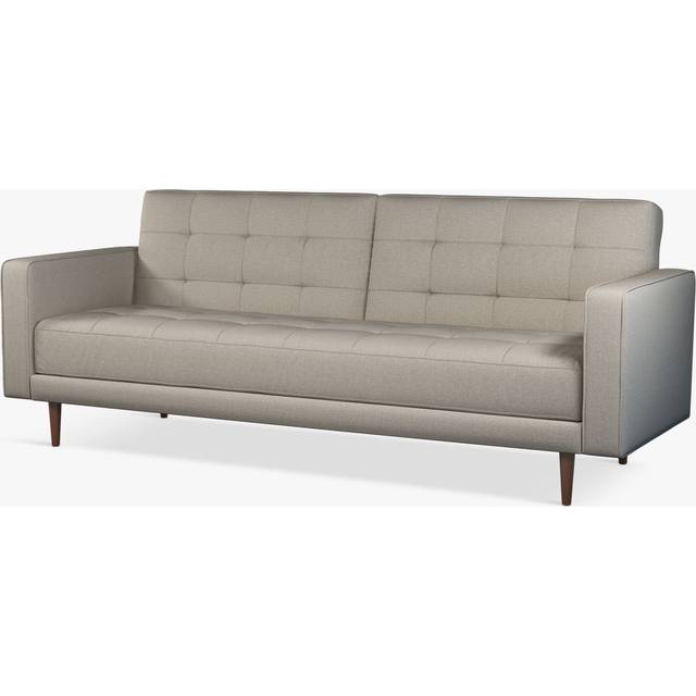 John Lewis ANYDAY Quilted Large 3 Seater Sofa Bed, Light Leg, Cobble Grey