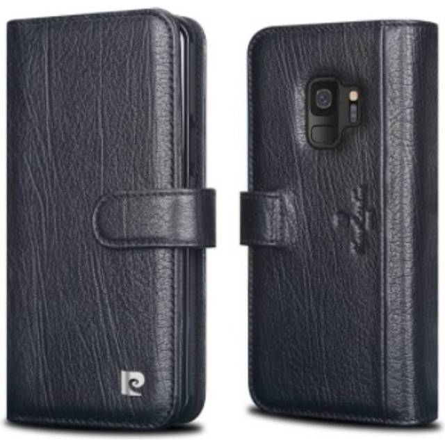 Plånboksfodral Samsung Galaxy S9 Pierre Cardin Äkta Läder Svart (9 kortfack)