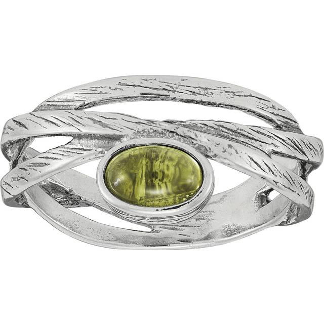 Silpada 'Nest Egg' Peridot Ring in Sterling Silver - Green