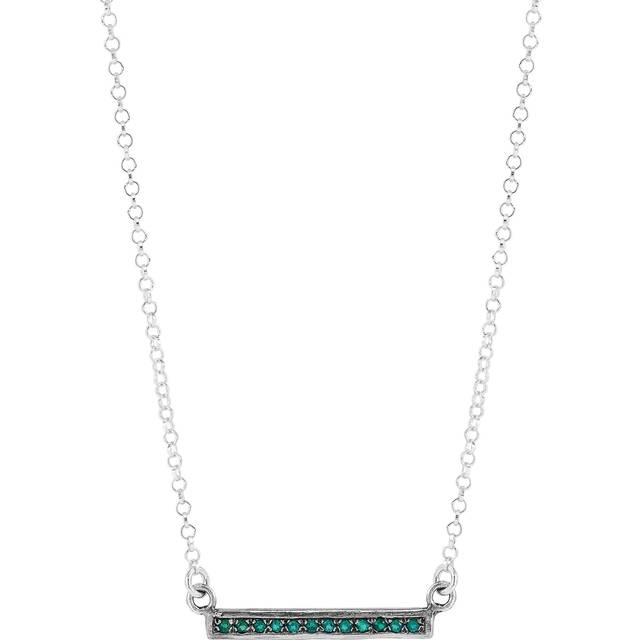 Silpada 'Seasons of Change' Lab Created Emerald Necklace In Silver, 16" + 2" - Green