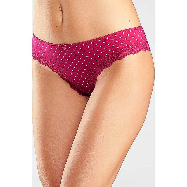 LASCANA Pack of 3 Brazilian Style Briefs - Red Multi