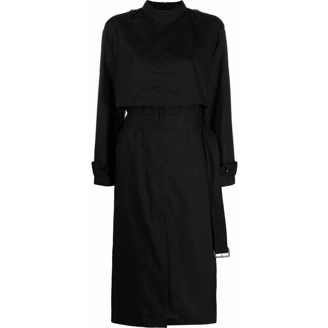 MM6 Maison Margiela - Trench cotton midi dress - women - Cotton - 38 - Black