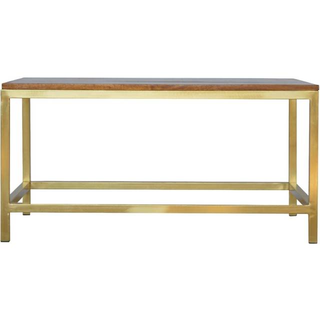 Adorable Solid Wood Furniture - Rectangle Gold Coffee Table