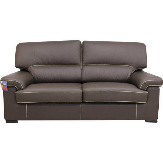 Patrick Handmade Contemporary 3 Seater Sofa Italian Chocolate Brown Real Leather