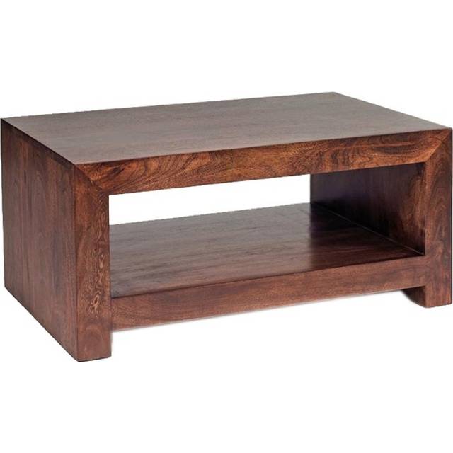 Dakota Mango Contemporary Coffee Table Large - Dark Wood - Brown