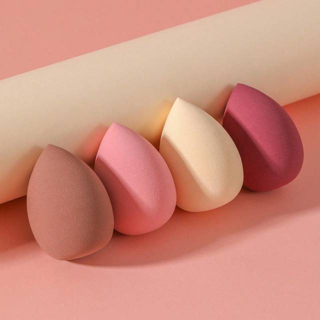 SHEIN 4 Pcs Beauty Egg Makeup Sponge Blenders Beauty Sponges Foundation Applicator