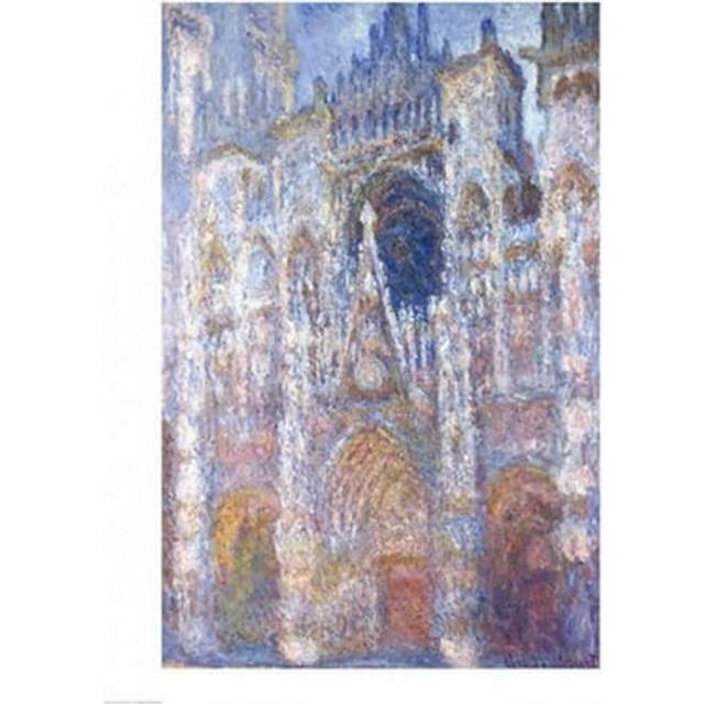 Rouen Cathedral Blue Harmony Morning Sunlight 1894 Poster Print by Claude Monet - 18 x 24 in.