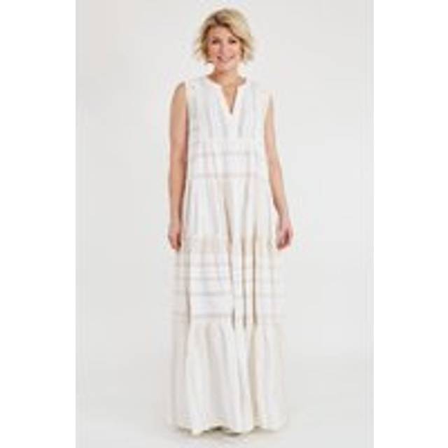 Devotion Embroidered Maxi Dress | Ecru/Off White