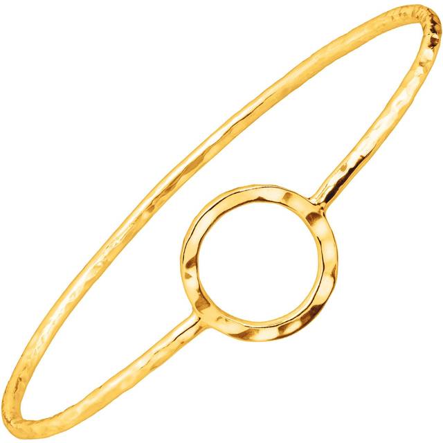 Silpada 'Karma' Open Circle Bangle Bracelet, 14K Gold-Plated Sterling Silver, 8" - Yellow