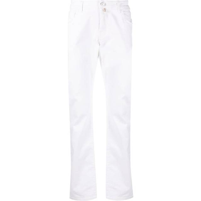 Billionaire - mid rise straight leg jeans - men - Polyester/Cotton/Polyester/Elastodiene/Cotton - 33 - White
