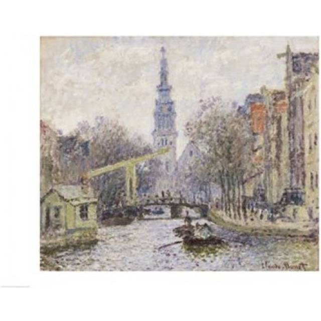 Canal A Amsterdam 1874 Poster Print by Claude Monet - 24 x 18 in.