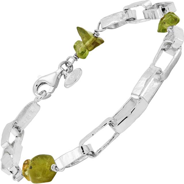 Silpada 'Rolling Stone' Peridot Bracelet in Sterling Silver, 7.5'' - Green