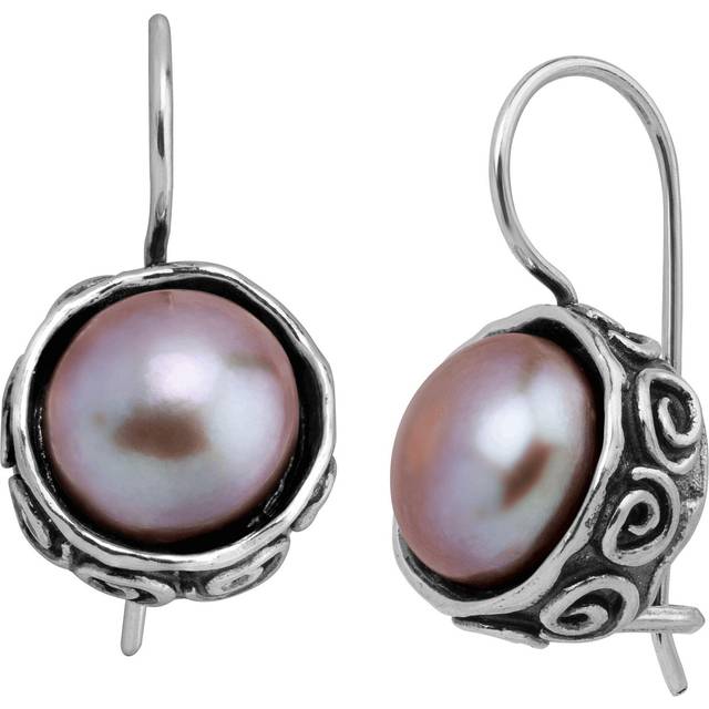 Silpada 'Botanic' 10.5-11mm Pink Freshwater Pearl Drop Earrings, Sterling Silver