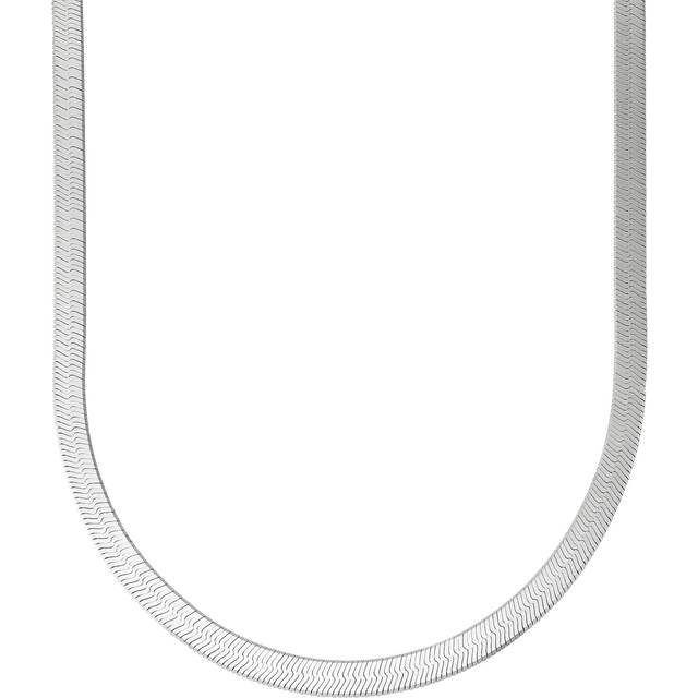 Silpada 'Herringbone Circle' Chain Necklace in Sterling Silver, 18"+ 2" - White