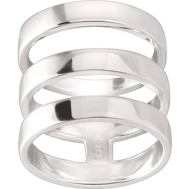 Silpada 'Contemporary Art' Ring in Sterling Silver, Size 6 - White