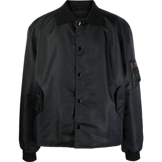 Raf Simons - collared bomber jacket - men - Polyamide/Cotton - 48 - Black