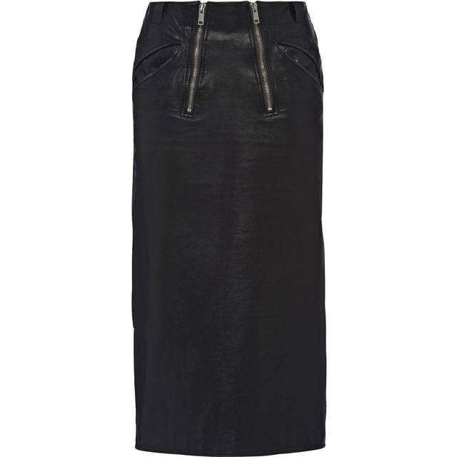 Prada - double-zip leather pencil skirt - women - Leather - 42 - Black