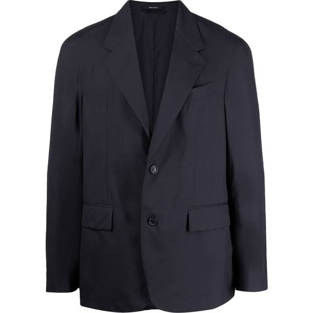 Dunhill - single-breasted blazer - men - Mulberry Silk/Wool - 52 - Blue