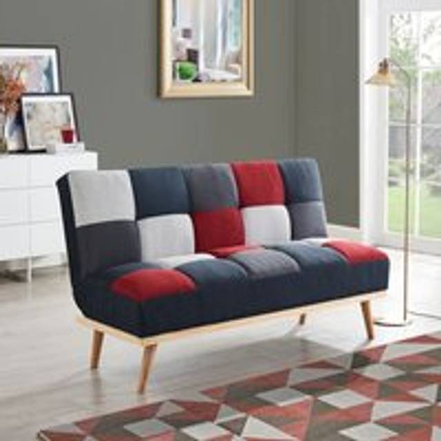 Home Detail Paddock Patchwork Fabric Sofa Bed, Multi