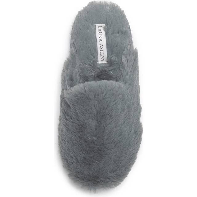 Laura Ashley Ladies All Over Plush W/Memory Foam Slippers