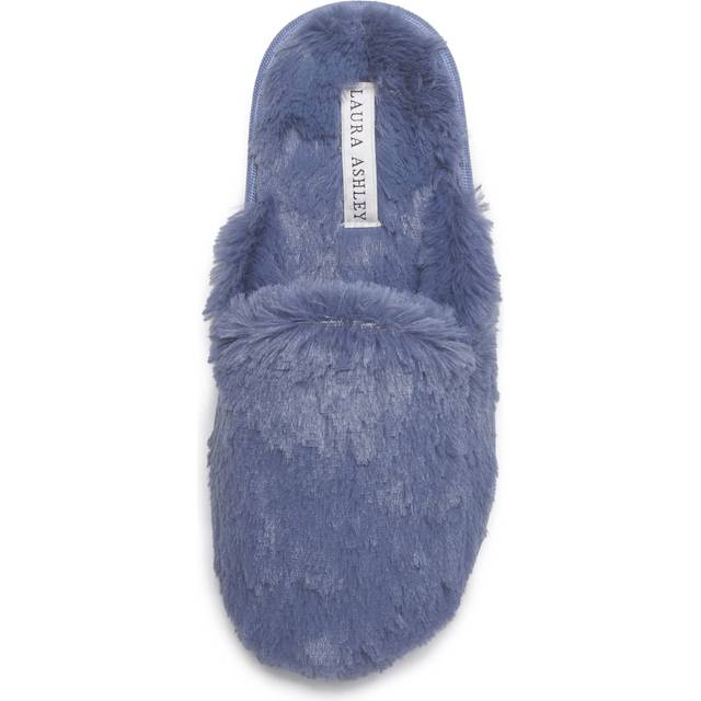 Laura Ashley Ladies All Over Plush W/Memory Foam Slippers