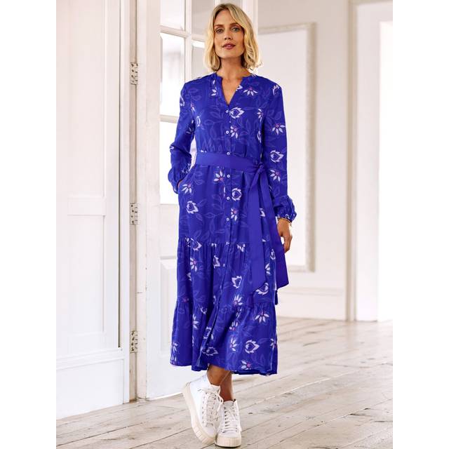 Jessica Shirt Dress | Waterlily Cobalt/Purple