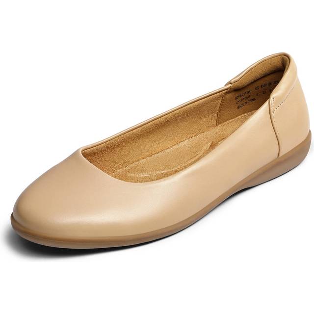 DREAM PAIRS Womens Comfortable Ballet Dressy Work Flats  Round Toe Slip on Office Shoes  Sdfa2312w  Nude  Size 11