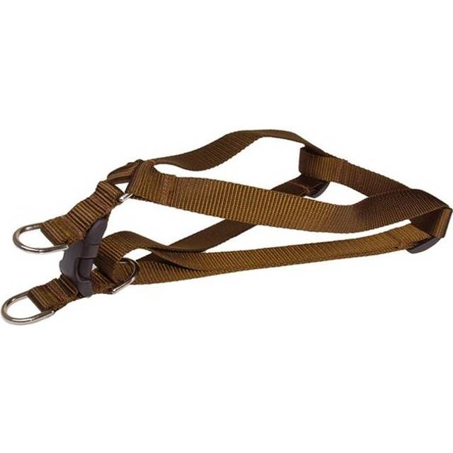 Sassy Dog Wear SOLID BROWN SM-H Nylon Webbing Dog Harness, Brown - Small