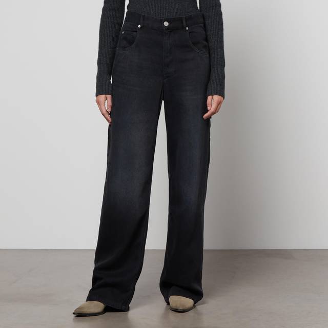 Isabel Marant Paryama Wide-Leg Denim Jeans - FR 40/UK 12 - Black