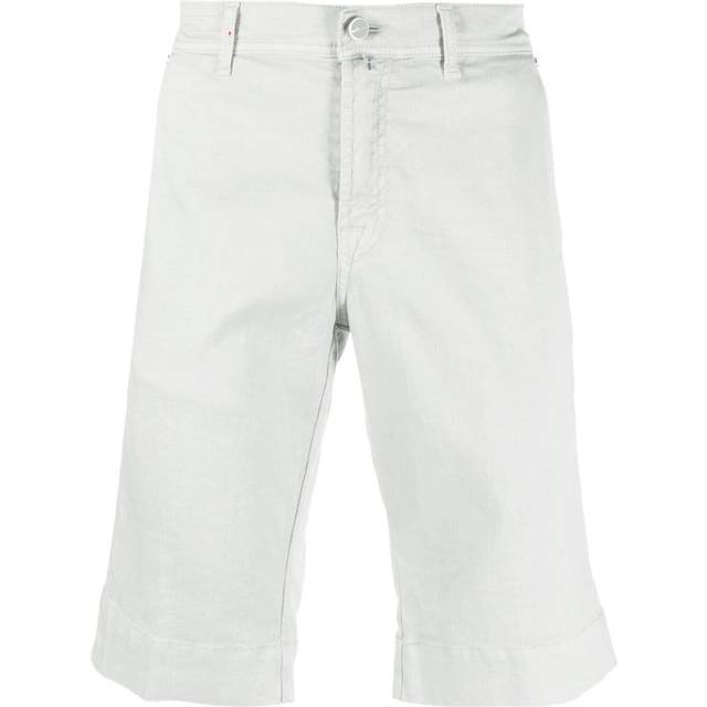 Kiton - knee-length chino shorts - men - Cotton/Cotton/Linen/Flax/Elastane - 32 - Grey
