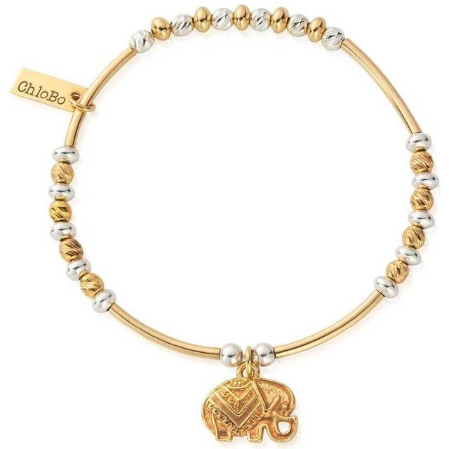 Gold And Silver Decorated Elephant Bracelet GMBSBNH4024