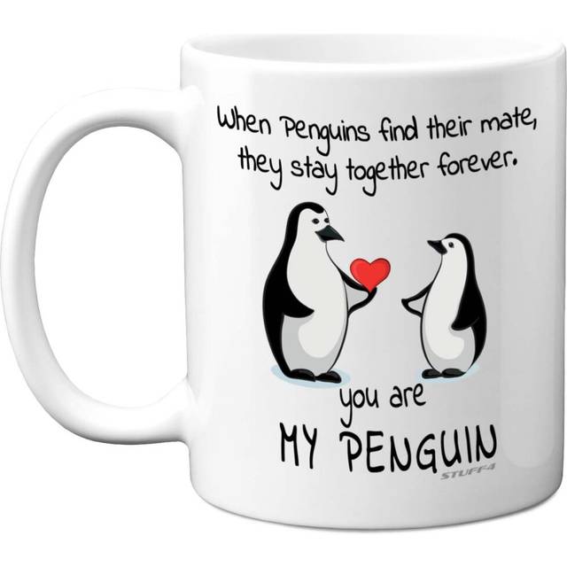 Cute Penguin Mug Valentines Gifts Him Her Anniversary Birthday Christmas Present 11oz Dishwasher Microwave Safe Coffee Tea Cup