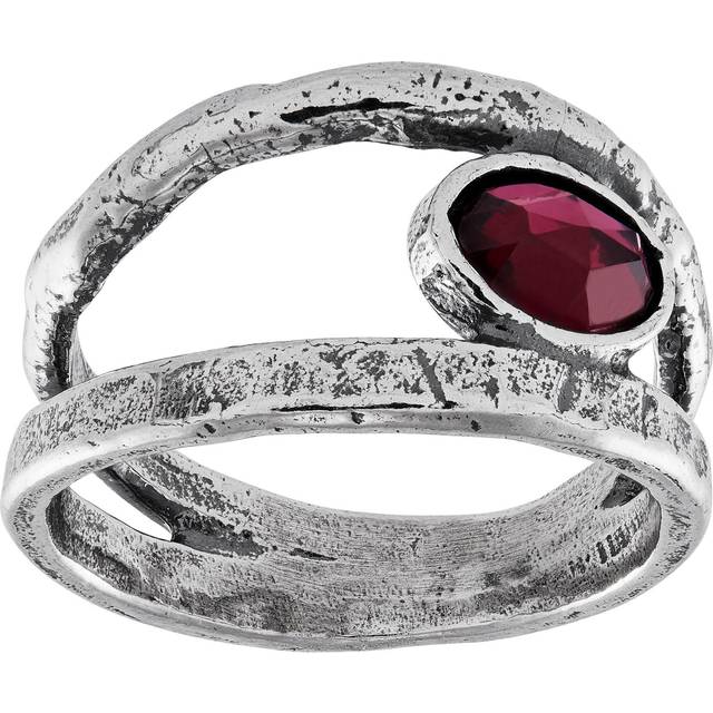 Silpada 'Trendy Red' Garnet Ring in Sterling Silver, Size 5