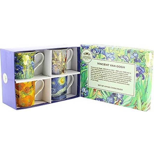 Leonardo Collection Van Gogh Mugs Set of 4, 4 Count (Pack of 1)