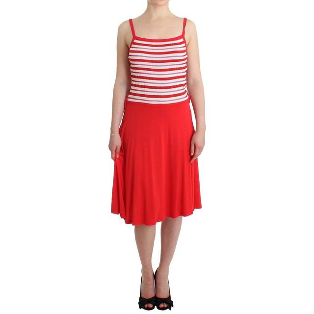 Roccobarocco Women Striped Jersey A-line Dress - IT44|L - red (IT44|L)
