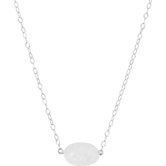Silpada 'Good Fortune' Crystal Necklace in Sterling Silver, 16" + 2" - White