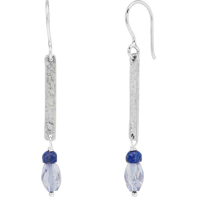 Silpada 'Daydream' Lapis and Iolite Drop Earrings In Sterling Silver - Blue