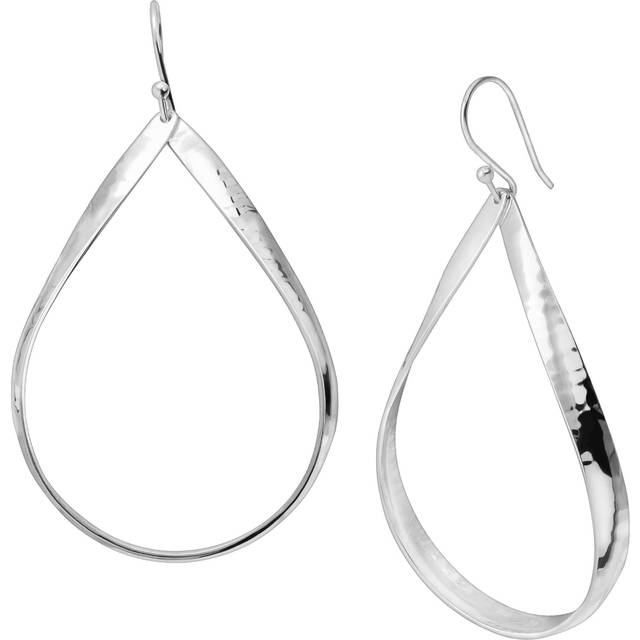 Silpada 'Do the Twist' Open Teardrop Earrings in Sterling Silver - White