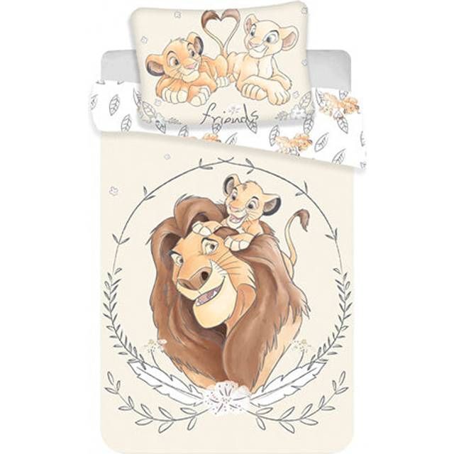 Disney Lejonkungen, Simba, Mufasa, babysängkläder, örngott, täcke, 100 % bomull, 100 x 135 cm