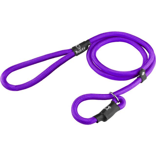 (Purple, X-Large - 12mm) Nylon Slip Rope Dog Puppy Lead Leash Anti Pull