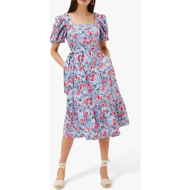 Phase Eight Women's Abbiana Cotton Floral Midi Dress - Multi-Coloured - 16