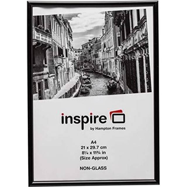 Hampton Frames BACKLOADER Poster Certificate Photo Frame Plexi Black A4 (21x30cm) BLR2130BLK