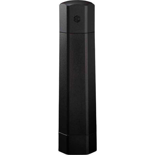 HexClad HexMill Pepper Grinder, Professional Grade Heavy Duty, Refillable, Aluminum Matte Black, Adjustable Ten Coarse Grind Settings