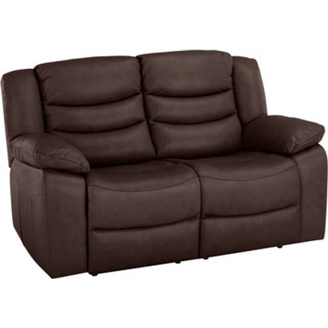 Two Tone Brown Leather Sofas - 2 Seater Sofa - Marlow Range - Oak Furnitureland