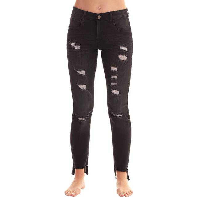 Just Love Denim Wash Ripped Jeggings for Women 6956-BLK-3X