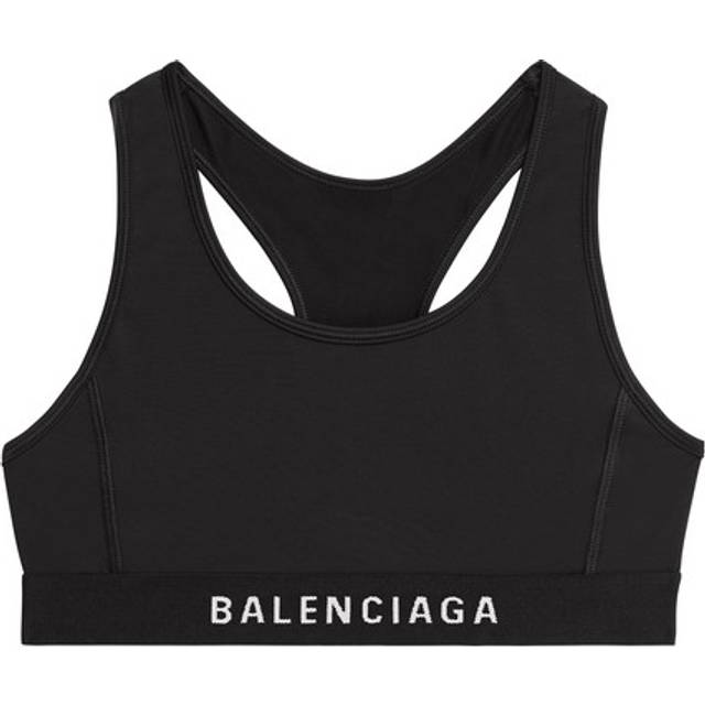 Balenciaga Athletic Sporty Bra - Black - Women's - - Polyester & Elastane