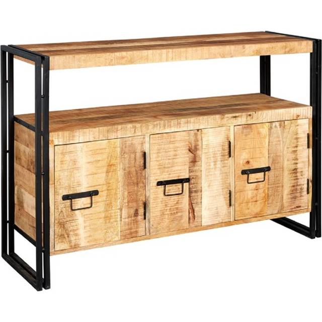 Upcycled Industrial Mintis Sideboard with 3 Doors - Natural - Neutral