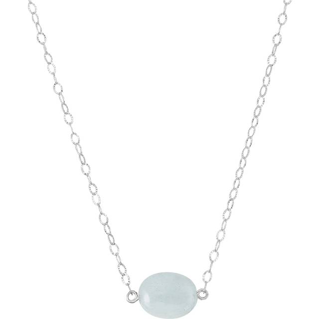 Silpada 'Good Fortune' Aquamarine Necklace in Sterling Silver, 16" + 2" - Blue